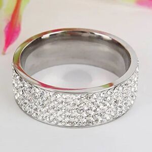 5-Row Clear Cubic Zirconia Ring – NWT